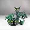 3D Printed Flexible Spooky Cat Halloween Special Toy  Articulated Dual Head, Flexible Model  Colors Multi Color 2, Large: 155mm (Length) view 3