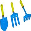 JustForKids 2 Pack Garden Tool Set  Green & Blue Metal Pails with Mini Shovel, Rake & Cultivator, Wooden Handles  Outdoor Gardening Tools for Kids view 4
