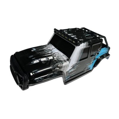 1/14 RC Car Body Shell for 16102 Remote Control Vehicle Cover Replacement DIY Hobby Toy Vehicle Accessories- Black Blue