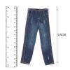 1/12 Scale Action Figures Denim Pants, Handcrafted Miniature Apparel for 6 Inch Dolls, Doll Wardrobe Clothing Accessory- Blue view 2