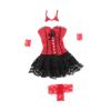 1/6 Scale Female Doll Dress Set for 12cm Action Figures, Night Outfit with Lace Sleeves, Headband & Shorts, Elegant Cosplay Clothes- Black view 1