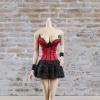 1/6 Scale Female Doll Dress Set for 12cm Action Figures, Night Outfit with Lace Sleeves, Headband & Shorts, Elegant Cosplay Clothes- Black view 3