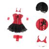 1/6 Scale Female Doll Dress Set for 12cm Action Figures, Night Outfit with Lace Sleeves, Headband & Shorts, Elegant Cosplay Clothes- Black view 4