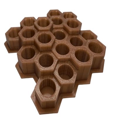 Multi Tier Marble Display Holds 20 marbles - Choice of Color - 5/8" Marble Display Stands - Sphere Display (Copper)