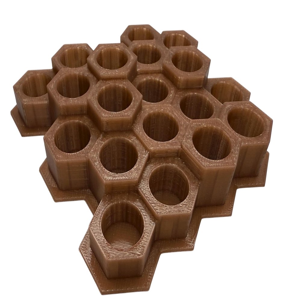 Multi Tier Marble Display Holds 20 marbles - Choice of Color - 5/8" Marble Display Stands - Sphere Display (Copper)