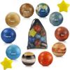 12 Piece Solar System Stress Balls Set with Mesh Carry Bag  Educational Stress Relief Toys Featuring Planets & Stars  Fun Learning Tool for Kids & Adults view 1