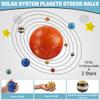 12 Piece Solar System Stress Balls Set with Mesh Carry Bag  Educational Stress Relief Toys Featuring Planets & Stars  Fun Learning Tool for Kids & Adults view 2