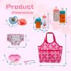 Baby Doll Accessories Magic Bottle Set - Doll Feeding Pretend Playset with Disappearing Milk & Juice Bottles,Handbag Pacifiers Bowl Diaper & Bib Doll Bottle Toys set Gift for Kids Girls Ages 3+ view 2