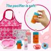Baby Doll Accessories Magic Bottle Set - Doll Feeding Pretend Playset with Disappearing Milk & Juice Bottles,Handbag Pacifiers Bowl Diaper & Bib Doll Bottle Toys set Gift for Kids Girls Ages 3+ view 3