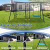 6-in-1 Heavy-Duty Swing Set for Backyard  Kids Climbing Ladder, Net, Glider, Hammock, Belt Swing & Basketball Hoop  Safe & Sturdy Steel Frame view 4