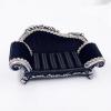 1:12 Black Victorian Sofa, Dollhouse Miniature Furniture, Home Decoration Ornament (Big) view 2