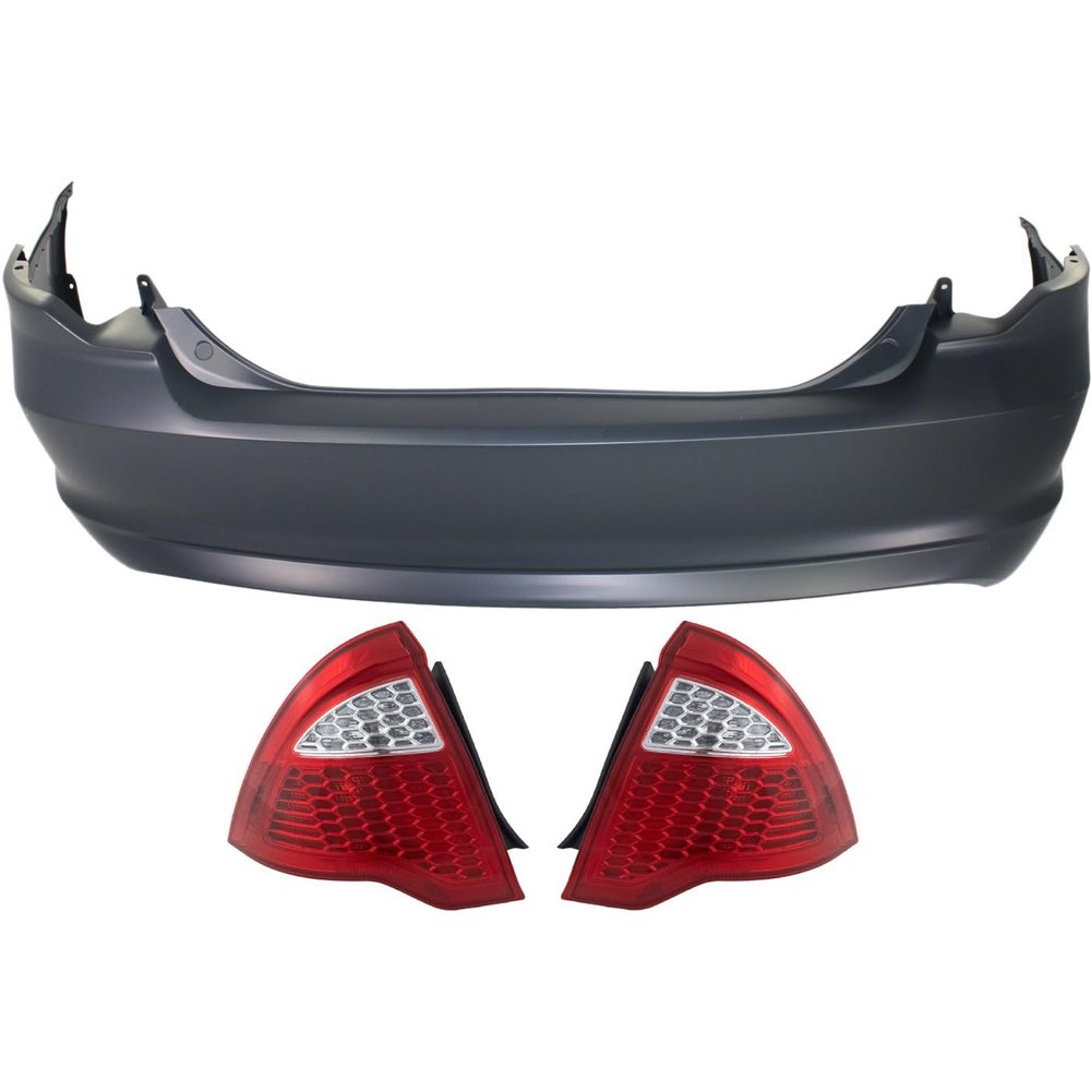 Bumper Cover Kit For 2010-2012 for Fusion Rear 3pc