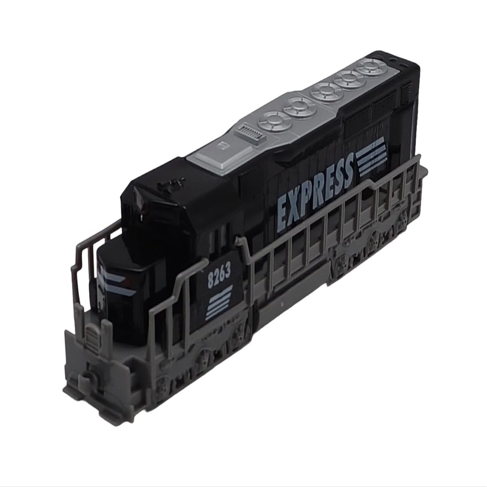7" Freight Locomotive Pullback No Product Box (Black)