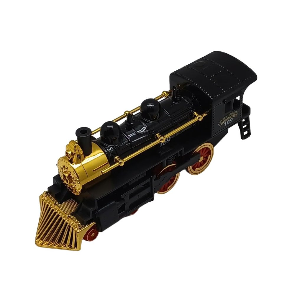 7" Steam Engine Locomotive Pullback No Product Box (Black)