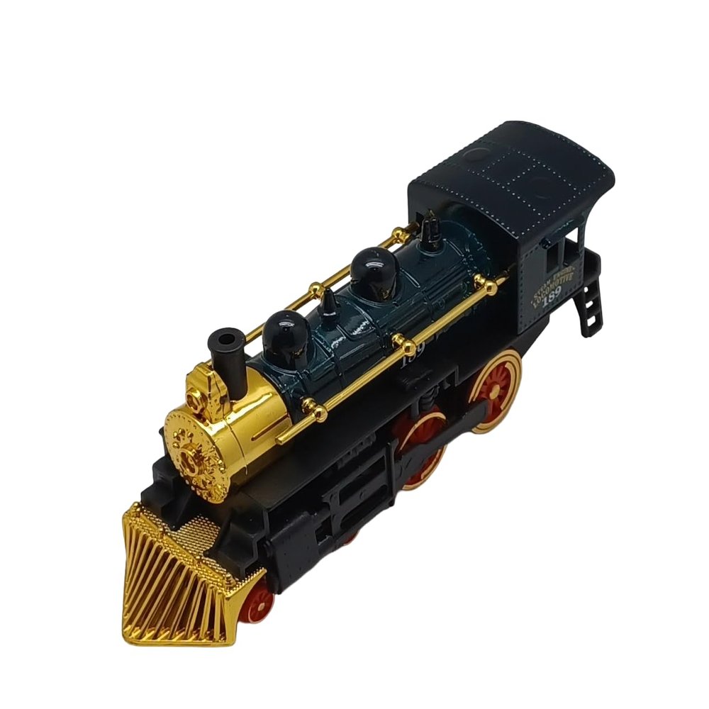7" Steam Engine Locomotive Pullback No Product Box (Dark Green)