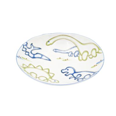 Mino Ware 133-62123 Children's Tableware, Bowl, Oval, Approx. 7.9 x 6.3 inches (20 x 16 cm), Microwave, Dishwasher Safe, Blue, Made in Japan