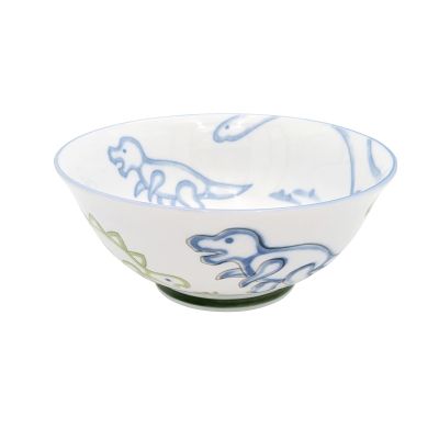 Mino Ware 133-62119 Children's Tableware, Ramen Bowl, Approx. 6.3 inches (16 cm), Microwave, Dishwasher Safe, Blue, Made in Japan
