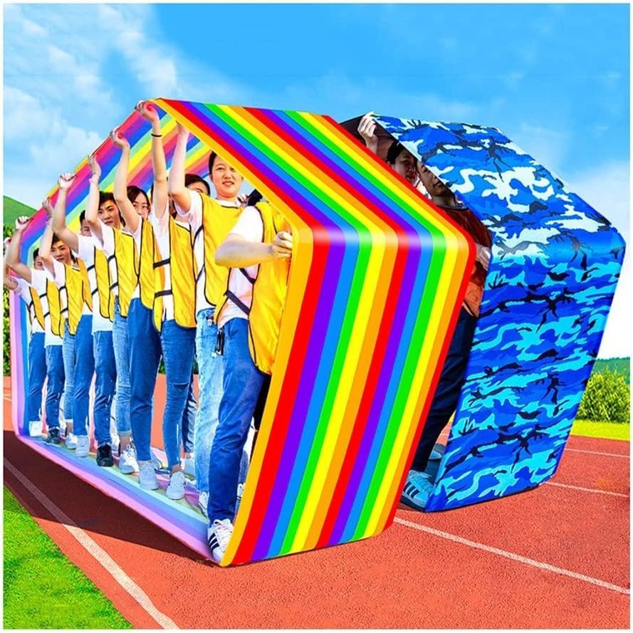 2 PCS Teamwork Game Playing Run Mat Adult Kids Outdoor Activity Game(Adult-6M)