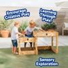 Plum Wooden Sand and Water Table with Cover, 2 Toddler Sensory Table, Summer Outdoor Activity, Sensory Playset, Kids Outdoor Play Equipment, Sturdy, Durable, Weatherproof, Easy to Clean, Age 18+Months view 2