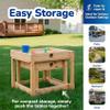 Plum Wooden Sand and Water Table with Cover, 2 Toddler Sensory Table, Summer Outdoor Activity, Sensory Playset, Kids Outdoor Play Equipment, Sturdy, Durable, Weatherproof, Easy to Clean, Age 18+Months view 3