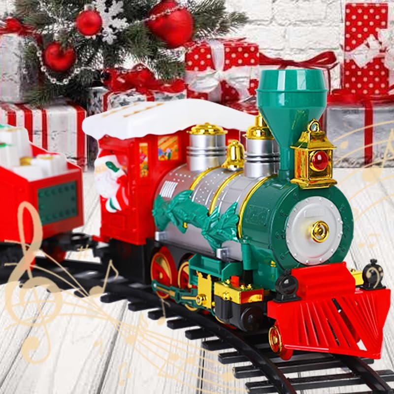 Electric Train Set  Features Sounds, Lights, Ideal for Under The Christmas Tree