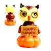 Dashboard Figurines - Pumpkin Owl Solar-Powered Dancing Figure, Spooky Shaking Motion, Vibrant Movement | Festive Seasonal Ornament Solar Dancing Toy for Spooky Fun Display Car, Home, Desk, Offices view 1