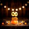 Dashboard Figurines - Pumpkin Owl Solar-Powered Dancing Figure, Spooky Shaking Motion, Vibrant Movement | Festive Seasonal Ornament Solar Dancing Toy for Spooky Fun Display Car, Home, Desk, Offices view 2