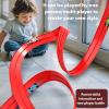 Toy Car Track Set, Exciting Racing Fun, 33x30x11cm, Suction Cup Car Track, Portable Racing Playset, Portable and Roll Up Design, for Toddler Boys and Girls in Bedrooms, Yards, Balconies, Or Travel view 3