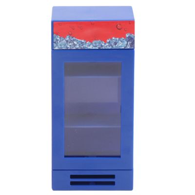 Cola Freezer - Mini Toy Refrigerator, Pretend Play Vending Machine | ABS Material, Fun Indoor and Travel Desk Ornament, Perfect for Kids, Birthday, Red/Blue
