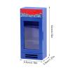 Cola Freezer - Mini Toy Refrigerator, Pretend Play Vending Machine | ABS Material, Fun Indoor and Travel Desk Ornament, Perfect for Kids, Birthday, Red/Blue view 2