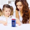 Cola Freezer - Mini Toy Refrigerator, Pretend Play Vending Machine | ABS Material, Fun Indoor and Travel Desk Ornament, Perfect for Kids, Birthday, Red/Blue view 3