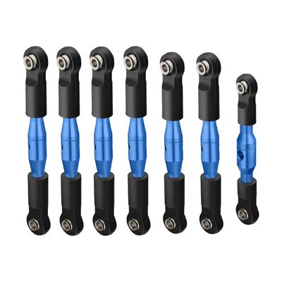 NMNRC Alum Blod Turnbuckles Toe Camber Links Kit Compatible with 1/10 Slash 2WD/Stampede 2WD/Rustler 2WD/Bandit 2WD Series Upgrades Part Blue