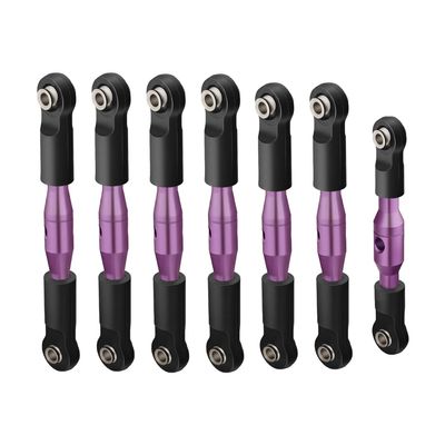 NMNRC Alum Blod Turnbuckles Toe Camber Links Kit Compatible with 1/10 Slash 2WD/Stampede 2WD/Rustler 2WD/Bandit 2WD Series Upgrades Part Purple