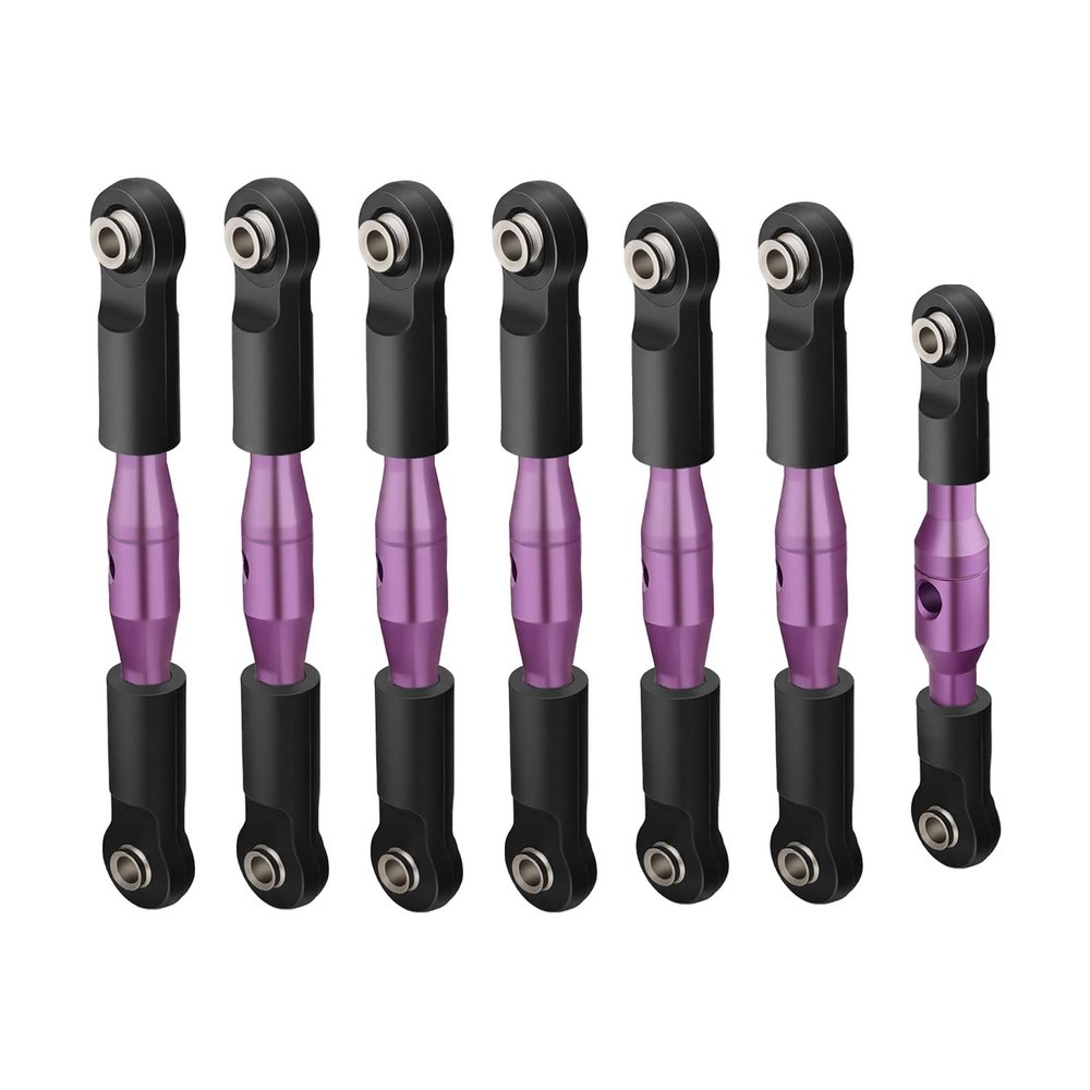 NMNRC Alum Blod Turnbuckles Toe Camber Links Kit Compatible with 1/10 Slash 2WD/Stampede 2WD/Rustler 2WD/Bandit 2WD Series Upgrades Part Purple