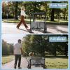 SAFETY CAREYA Stroller Wagon for 4 Kids with Footwell, Foldable All-Terrain Wagon Stroller with Adjustable Push/Pull Handle, Parent Organizer, 5-Point Harness, Ideal for Outdoor Adventures (Gray) view 2
