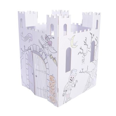 Andersons My Name, My Playhouse! Halloween Castle  Personalized Cardboard Playhouse for Kids Ages 3+, Color-in Activity, Holiday Party Fun, Classroom Craft, Easy Assembly