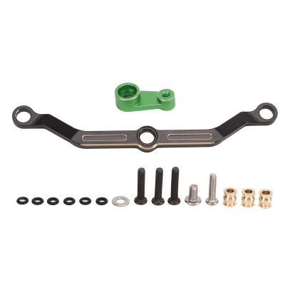Aluminum Alloy Steering Link Vibration Reduction Steering Rod Link for 1/18 RC Remote Control Car Green Arm