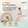 KIDKII Rainbow Play Set 7-Piece Foam Climbing & Motor Skill Play Kit, Indoor Activity Play System Set with Climbable Shapes for Toddlers, Cream/Beige view 2