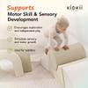 KIDKII Rainbow Play Set 7-Piece Foam Climbing & Motor Skill Play Kit, Indoor Activity Play System Set with Climbable Shapes for Toddlers, Cream/Beige view 4