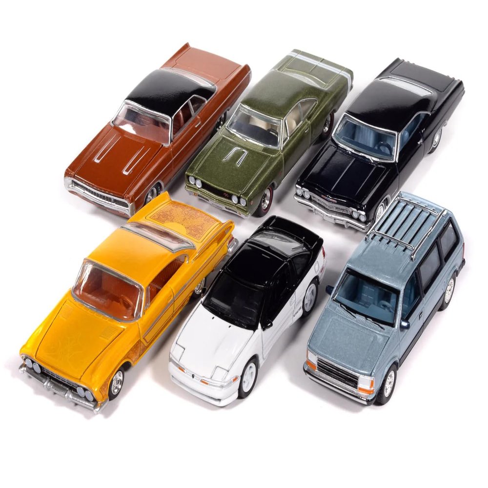 Auto World Premium 2025 Release 2 Set A of 6 Pieces 1/64 Diecast Model Cars by Auto World 64512A
