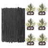 Black Mardi Gras Beads - 33 inch, 7mm, 72 Necklaces and Mask with Feathers Set of 6 view 1