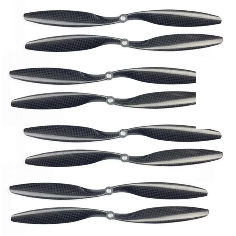 1 Pack 4 Pairs 1245 3K Carbon Fiber Propellers CW CCW 12x4.5 CF Propellers for Motor Model Aircraft Spare Parts 12 Inch Replacement parts