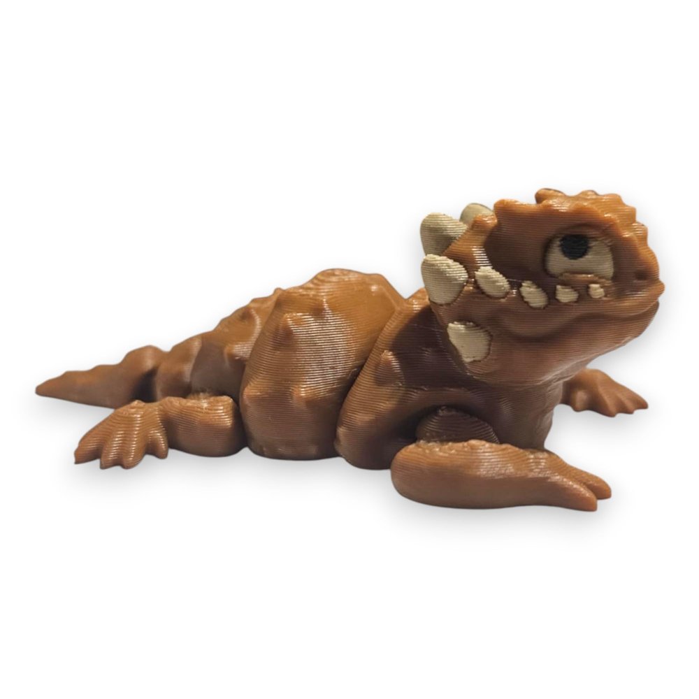 Articulated Lizard, Horned | Home Dcor and Office Desk Toys | Autism, ADHD, Sensory | 3D Printed Gift