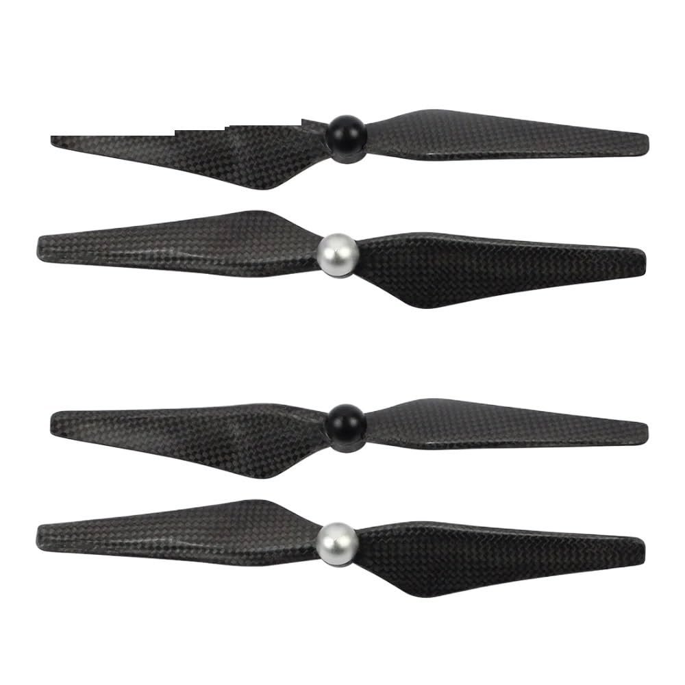 1 pack of 2 pairs of 9450 9x5 self-tightening carbon fiber propellers with self-locking screw caps for 1/2/3/4 aircraft parts Replacement parts