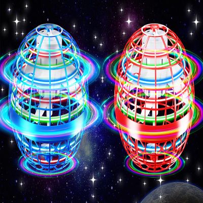 Vantexi Flying Orb Ball Toy,2026 Upgraded Parachute LED,Magic Hand Controlled Flying Gravity Ball,Cosmic Globe Boomerang,Cool Christmas Birthday Gift for 6 7 8 9 10+ Year Old Boys Girls-Blue & Red