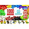 Brick Loot 10-Pack Baseplates and 1000-Brick Bucket Building Kit Bundle for Kids and Adults Compatible with Bricks Creative Building Toy Set view 4