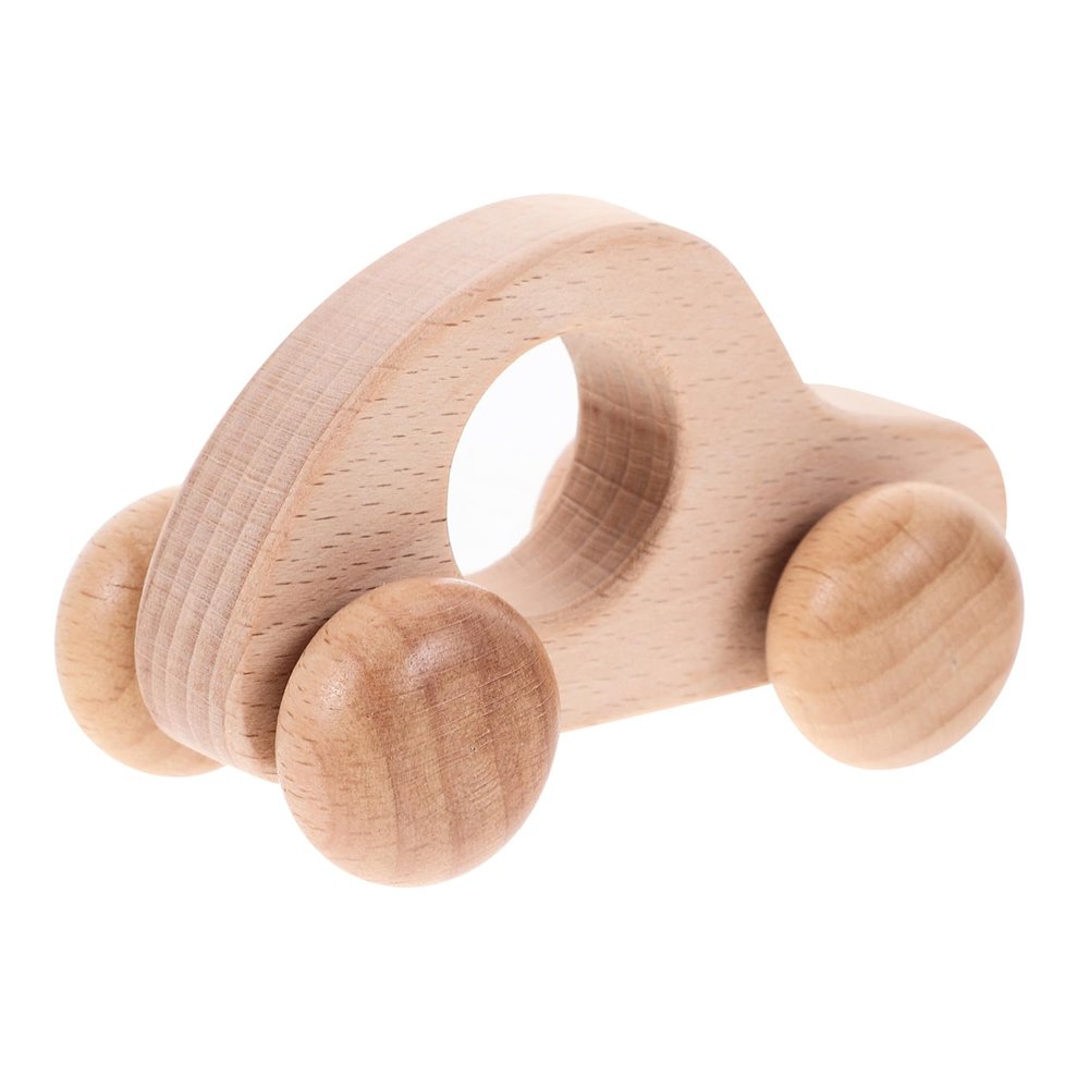ULDIGI Wooden Push Car for Boy Girl Smooth Sanded Grasping Car Educational Hand Grip Training Classic Plaything for Imaginative Learning and Wrist Strengthening