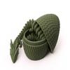 3D Printed Articulating Dragon with Egg Affordable (Green) view 1