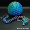 3D Printed Articulating Dragon with Egg Affordable (Green) view 2