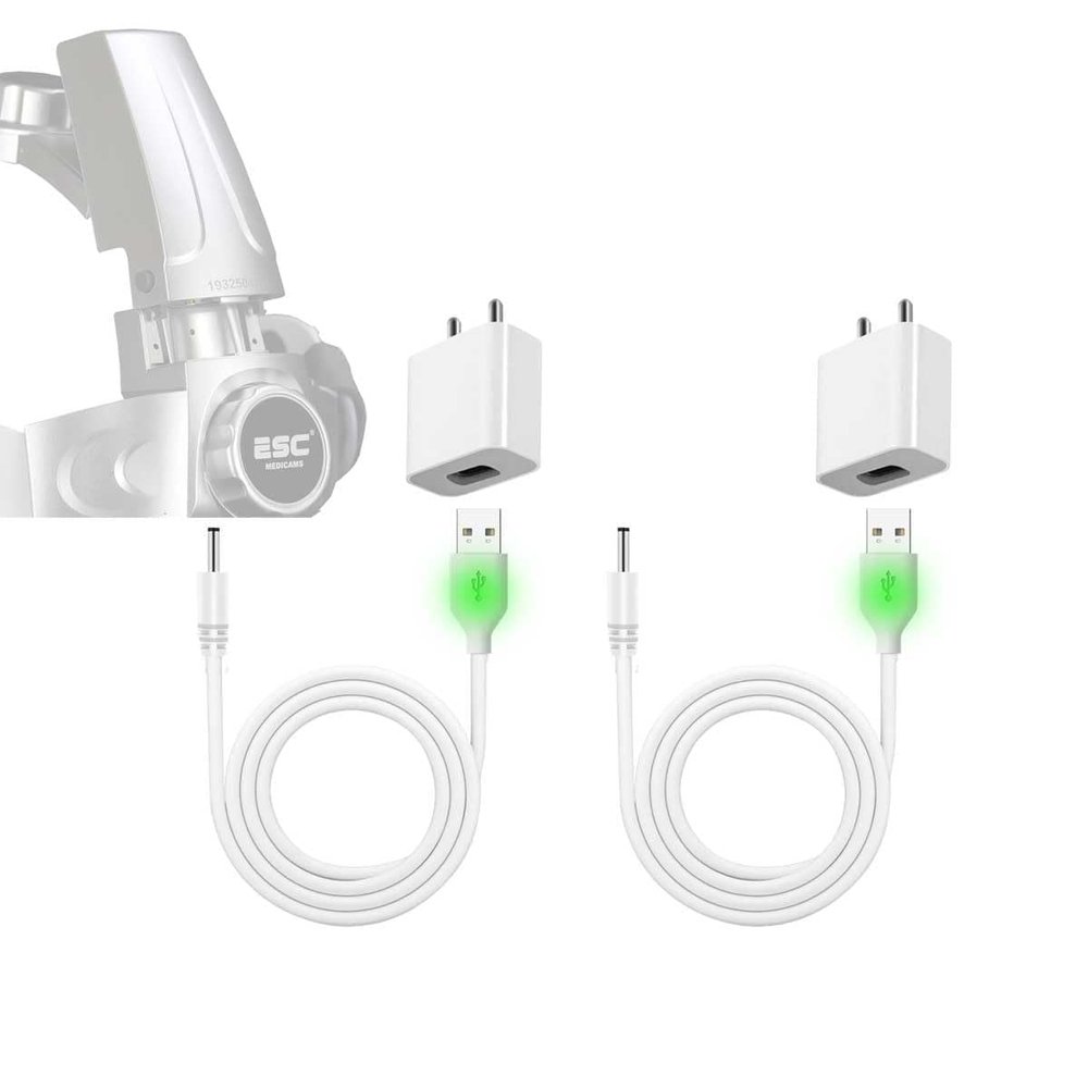 Accessories for Esc Medicams Headlight R1 (Charger and Cable (Set of 3 Pieces))
